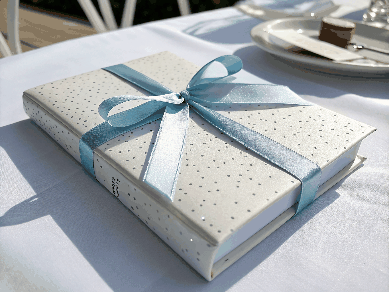 A personalized storybook wrapped as a special gift
